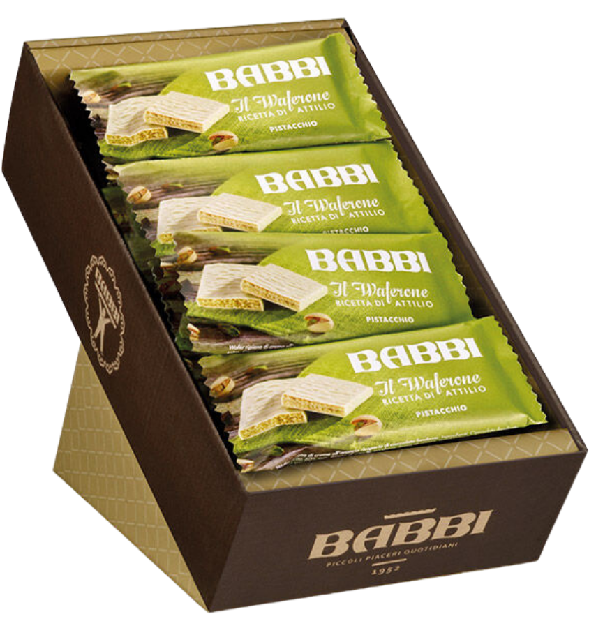 Waferone Pistache Présentoir - Babbi