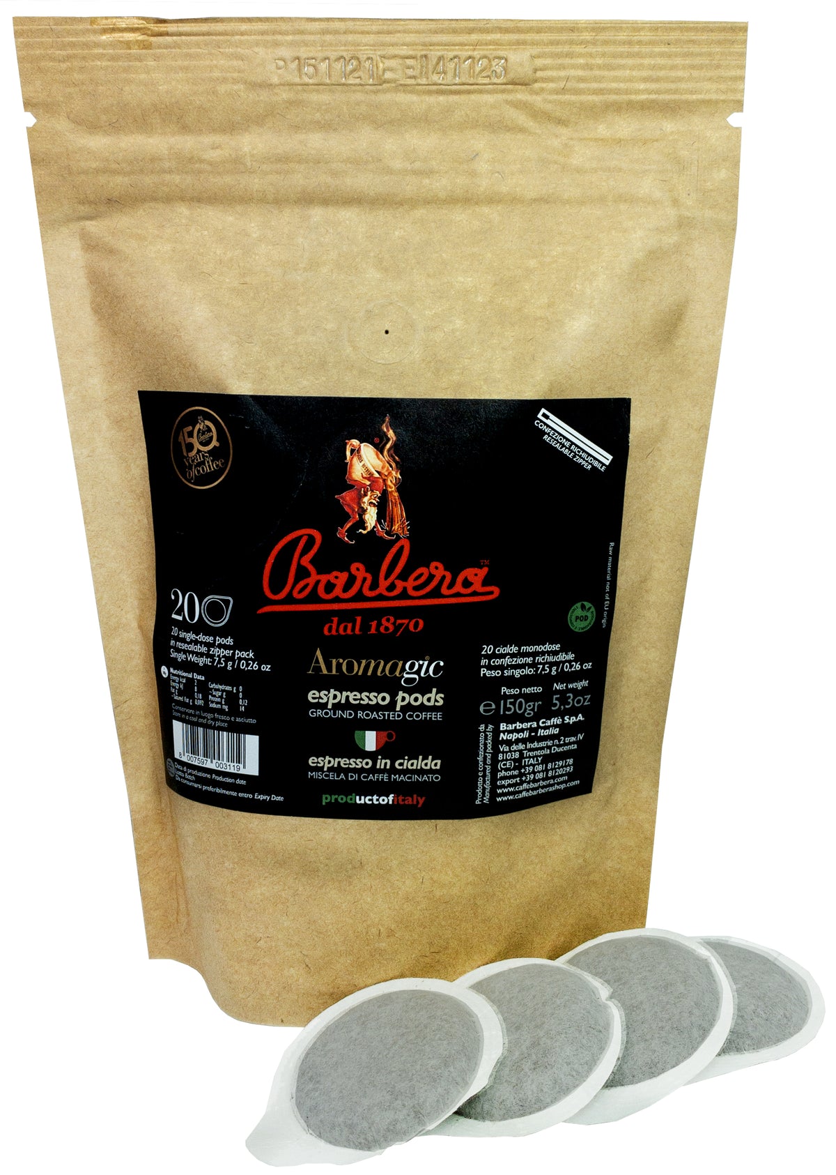 Dosettes ESE Barbera Caffè AROMAGIC (En vrac)