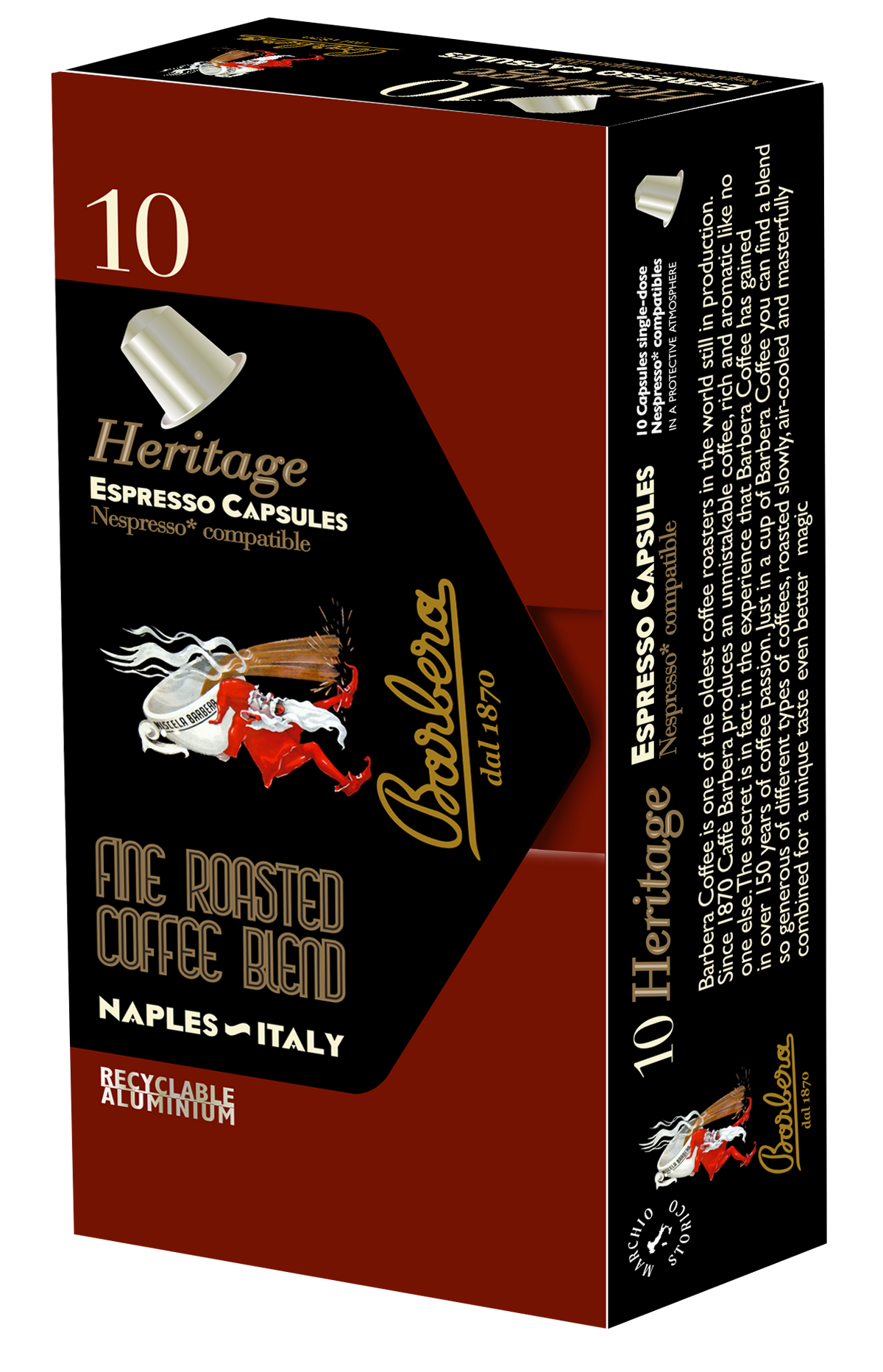 Capsules Barbera Caffè HERITAGE - compatibles Nespresso®*