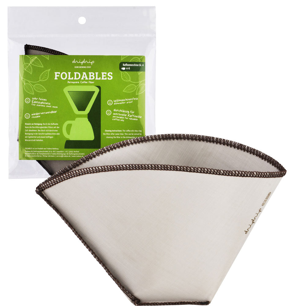 Filtre réutilisable et pliable pour cafetière filtre – Taille 4 – Dripdrip