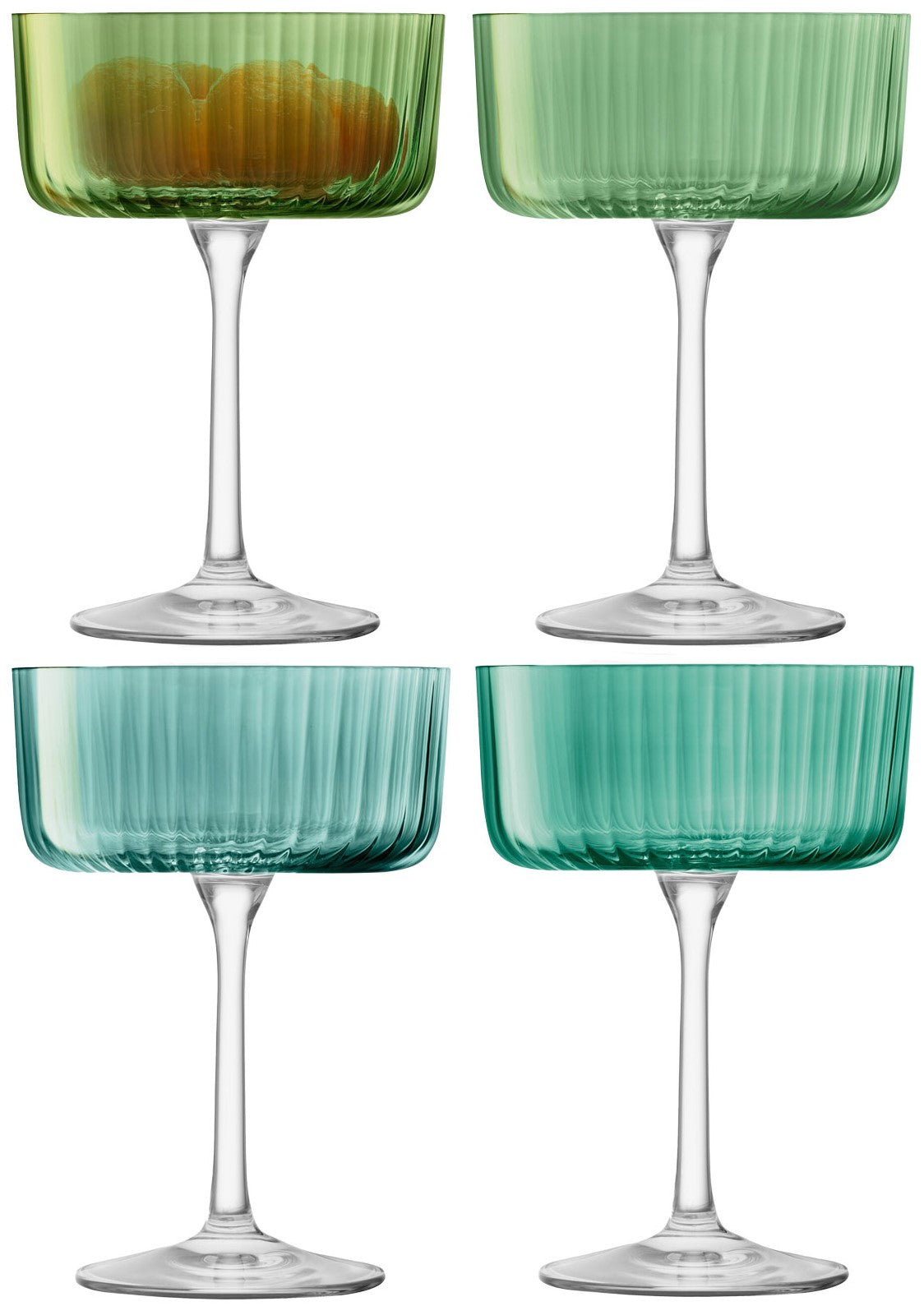 Lot de 4 coupes de champagne / Jade - LSA