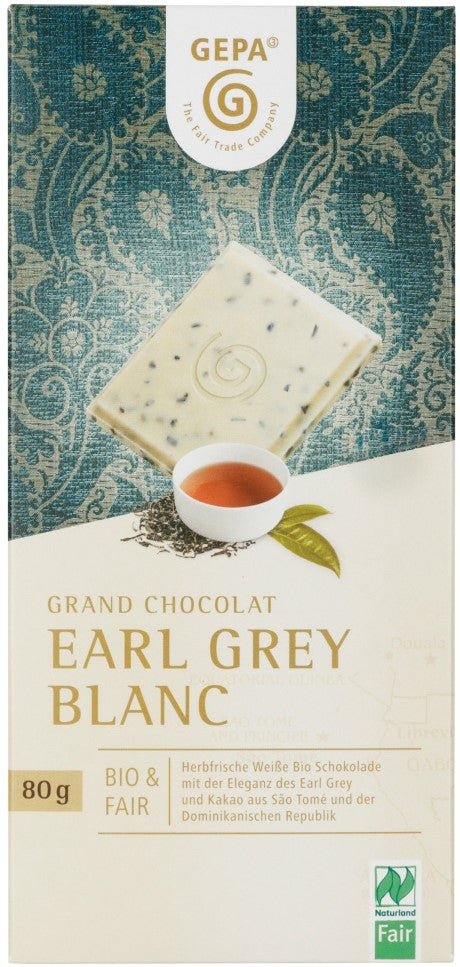  Tablette de chocolat blanc au thé Earl Grey – GEPA Bio