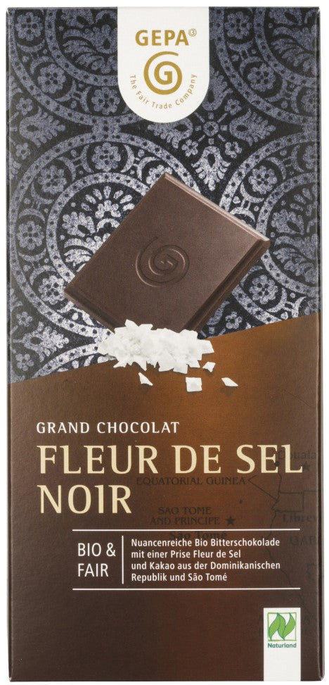 Tablette de chocolat noir BIO et Fleur de Sel - GEPA