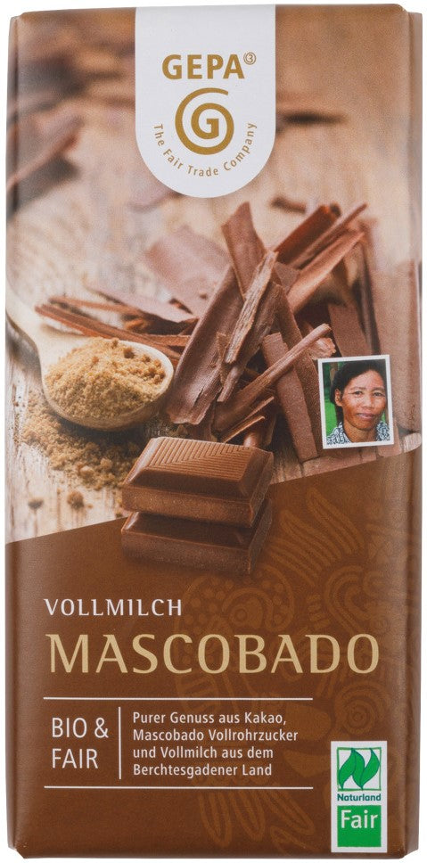 Chocolat au lait BIO Mascobado - GEPA
