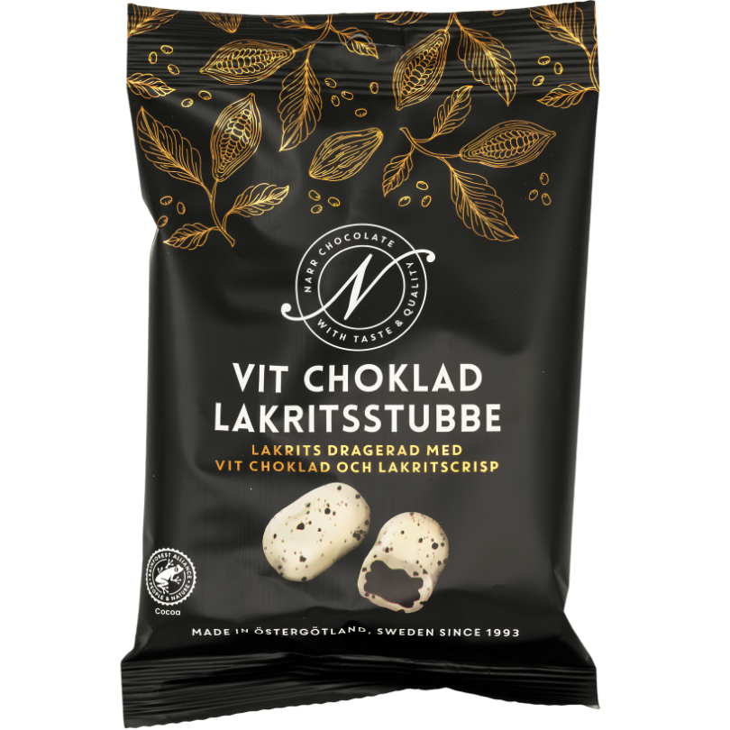 Boules de réglisse au chocolat blanc - Narr chocolate