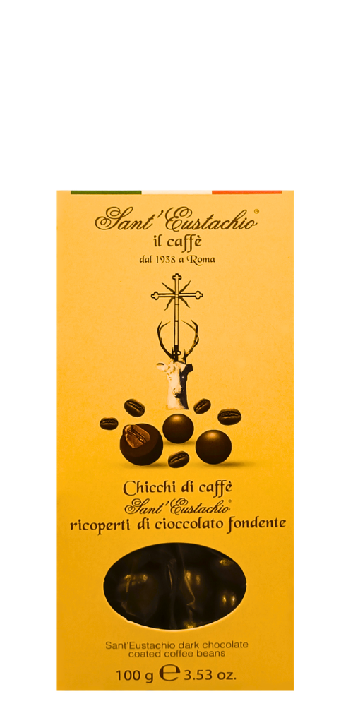 Grains de café enrobés de chocolat noir - Sant Eustachio boîte cadeau
